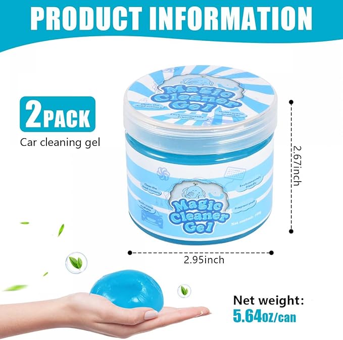 SenseYo 4 Pack Car Cleaning Gel Putty, Car Interior Cleaner Slime Auto Detailing Tools Universal for Notebook Keyboard Camera