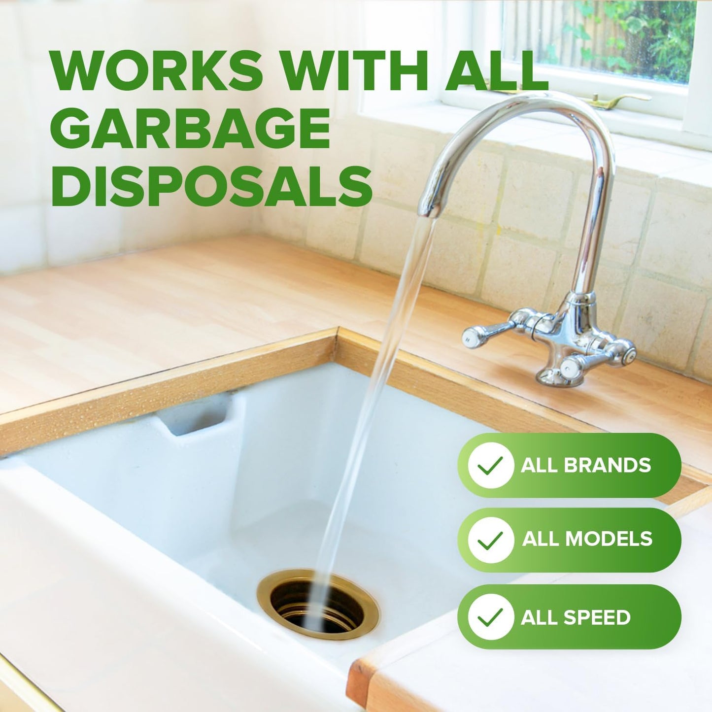Renuv Garbage Disposal Cleaner and Deodorizer Tablets Drain Freshener, Deodorizer, Cleaner for Garbage Disposer Cleaners (6 XL Tablets - 6 Months Supply)