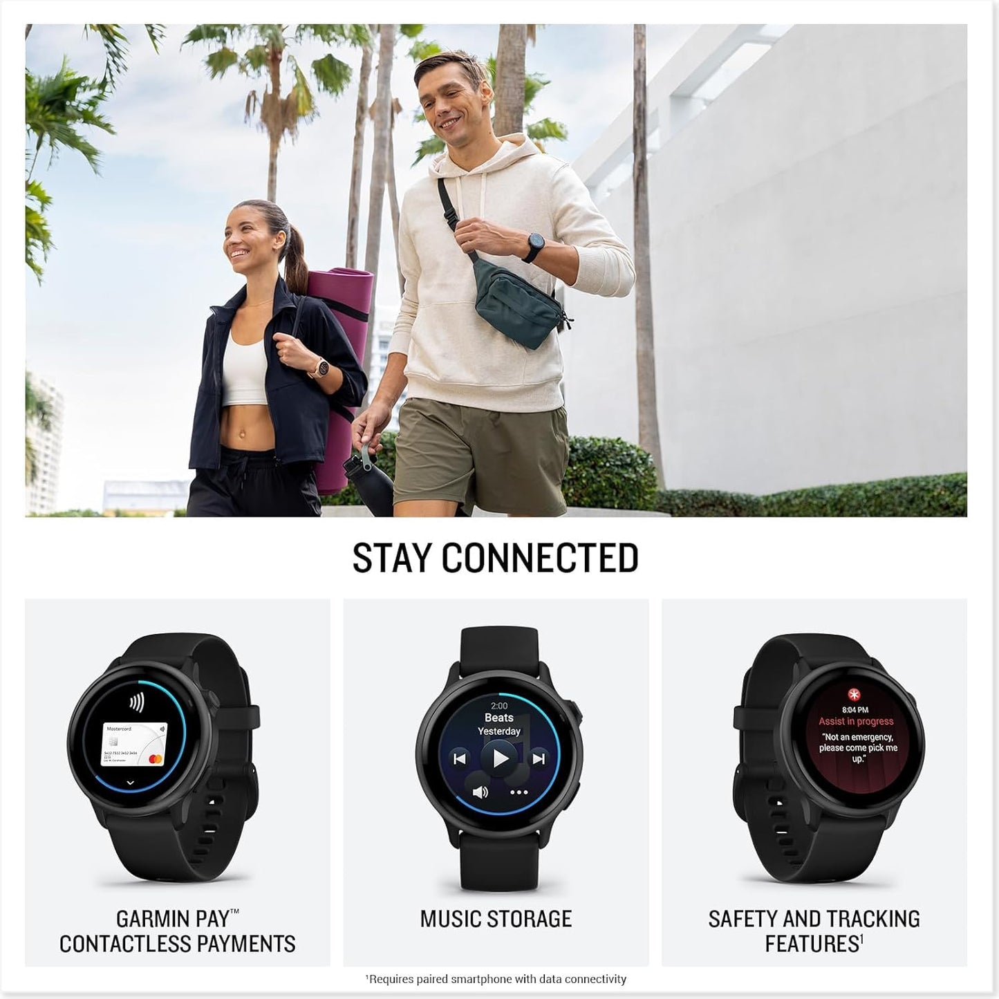 Garmin Vivoactive 6 Gps Smartwatch With Amoled Display, Slate | Advanced Health And Fitness Features, Up To 11 Day Battery, Ener