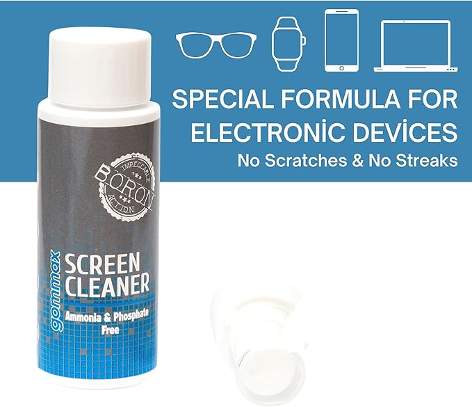 Screen Cleaner Spray Bottle with Microfiber Cloth for Electronical Devices, Ideal for Laptops, Computers, Tv Screens, Phone Screens, Tablets, Camera Lenses, E-Readers (2 x 1.70 Ounces)