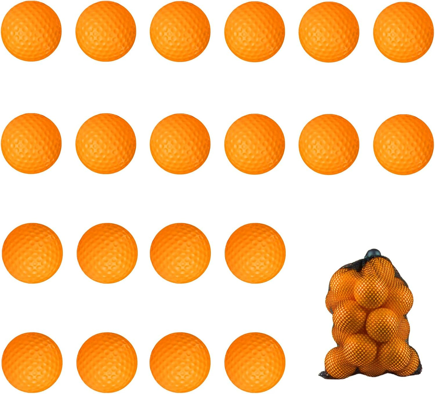 Foam Golf Practice Balls 20 Pack,Realistic Feel and Limited Flight Practice Golf Balls for Backyard,Soft Training Golf Balls for Indoor or Outdoor