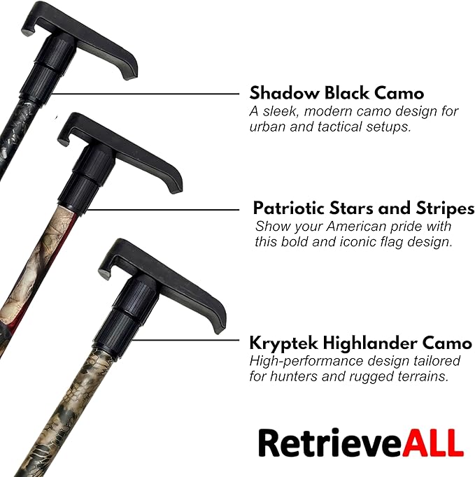 Telescoping Cargo Tool/Multi-Use Cargo Retriever/Extendable Reaching Aid/Reacher/Grabber - Classic Woodland Camo
