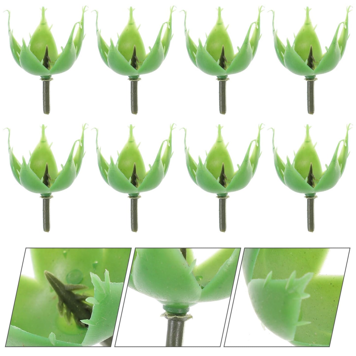 VOSAREA 100pcs Rose Calyx Blush Flowers Receptacle Artificial Flower Calyxes Flower Fake Calyx Floral Sepals Bouquet for DIY Craft Flower Arrangement