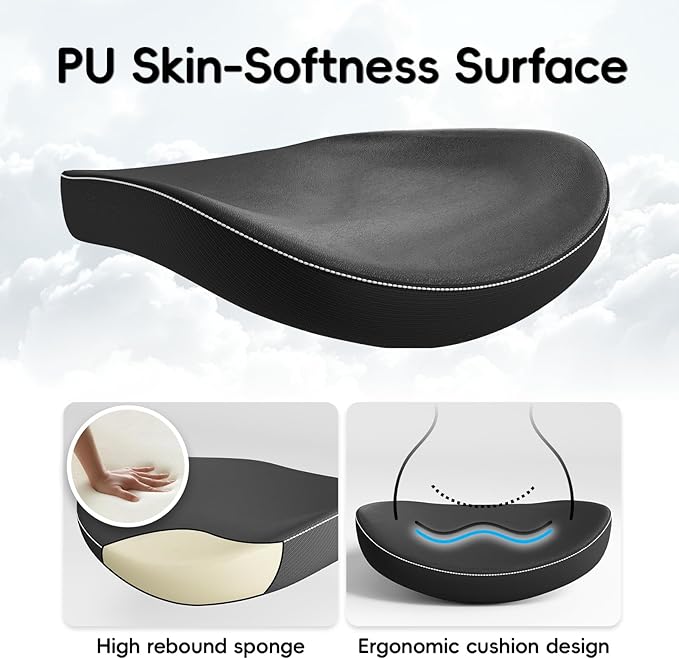 Ergonomic Office Chair-Computer X-Shaped Chair Mesh PU Leather with Adjustable Lumbar Support-Executive Desk Chair High Back with Headrest Flip-Up Arms for Long Hours (Black)