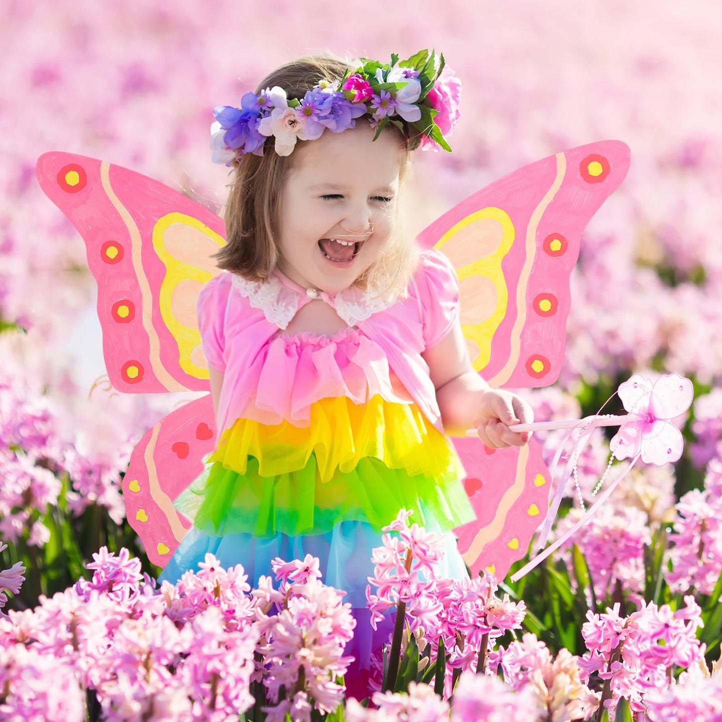 Hollowfly 12 Pack Toddler Kids Butterfly, DIY Fairy Dress up Wings Bulk, 20.5x15.8 Inch Decorate Your Own Butterflies Wings for Birthday Butterfly Party Halloween Costume Accessory (Line Art Style)
