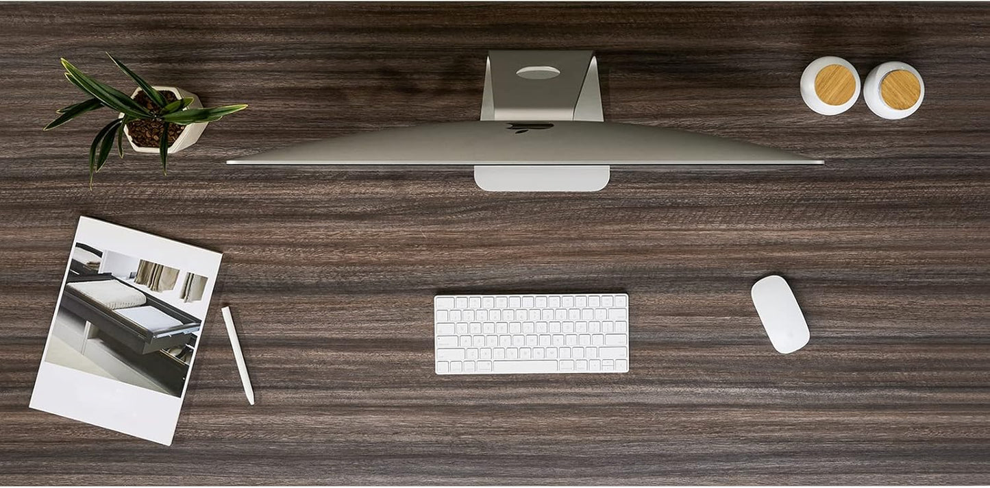 Kaboon Universal Tabletop 59.1"x23.62", Solid One-Piece Melamine Table Top, Double Desk L-Desk DIY, Home and Office Countertop,Eucalyptus