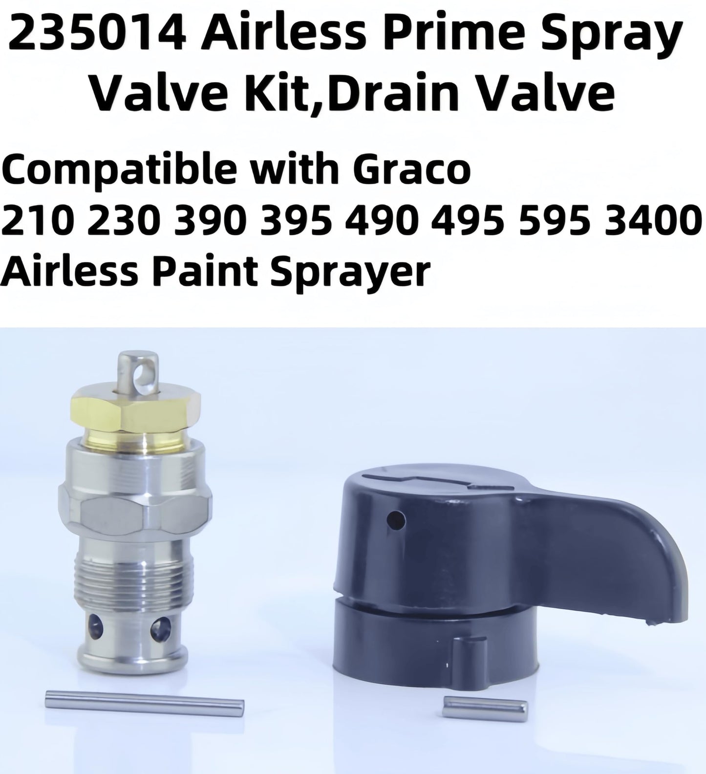 235014 Airless Prime Spray Valve Kit,Drain Valve Compatible with Graco 210 230 390 395 490 495 595 3400 Aftermarketr Airless Paint Sprayer,Replace Airless Spray Painting Machine Accessories 3 Pack