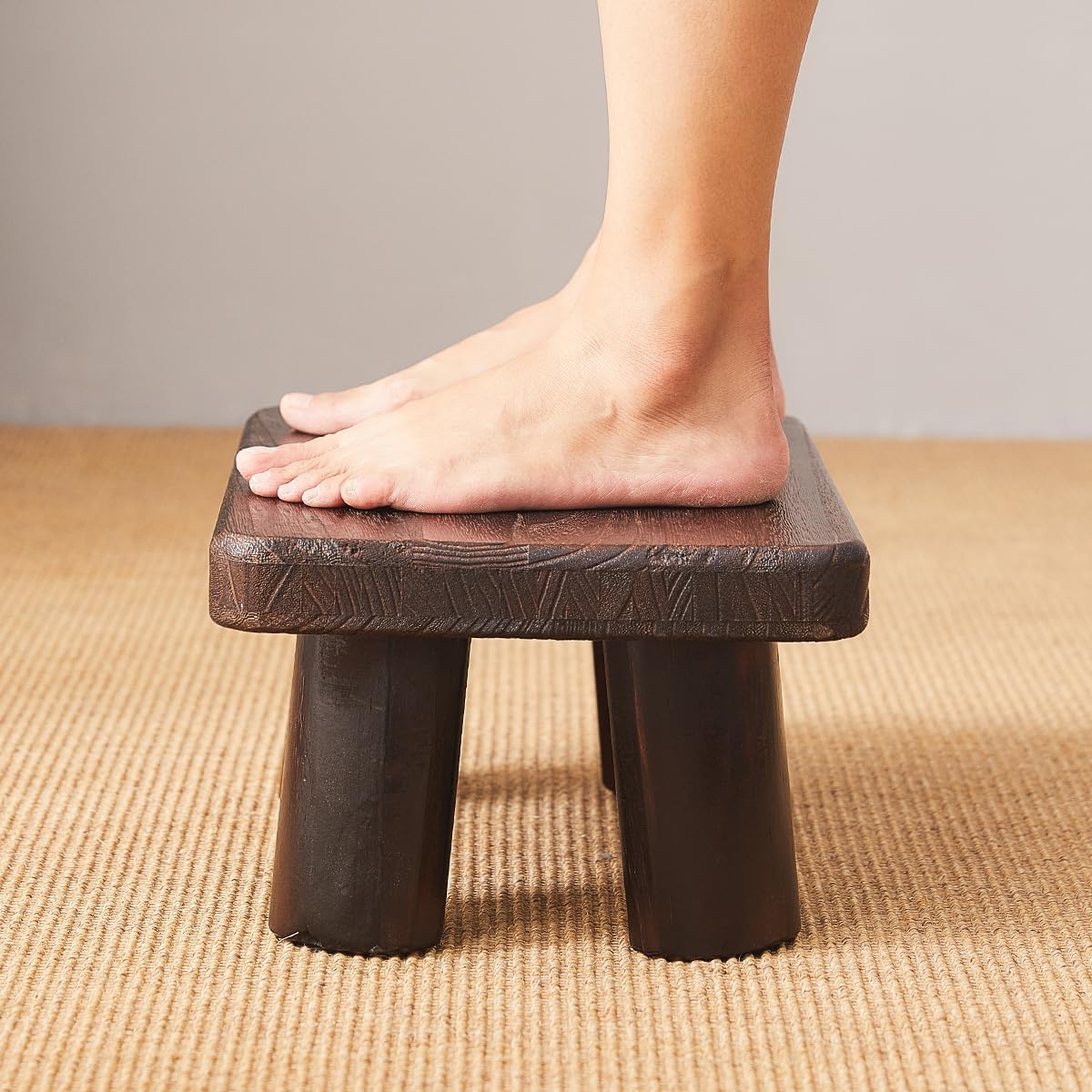Wood Stool & Bench - Kids, Small, Kitchen Step, Wooden Steps & Plant Stand (14.2"x10.2"x7.1")