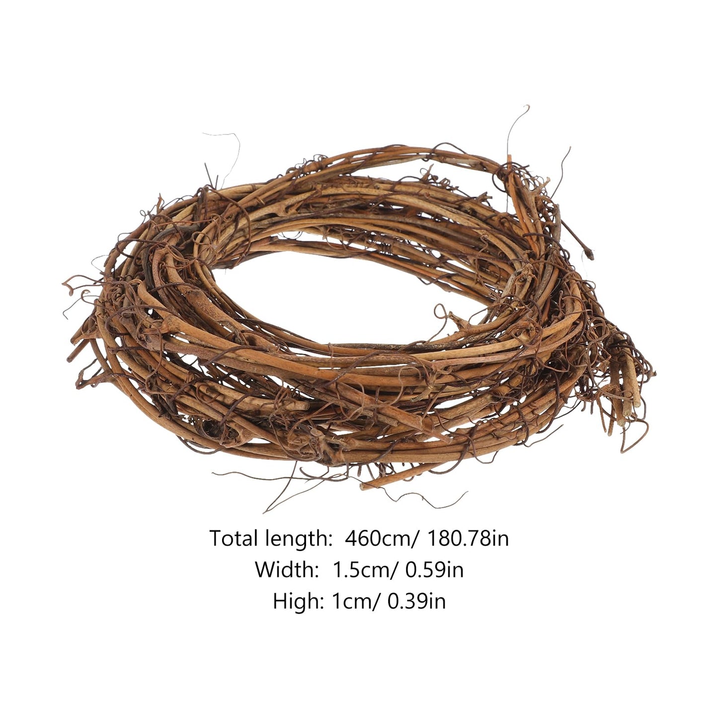 Garneck DIY Crafts Natural Vine, Twig Grapevine Wreath Garland for Christmas/Party/Halloween, Rattan Wreath Garland Decoration Grapevine Garland 180 Inch