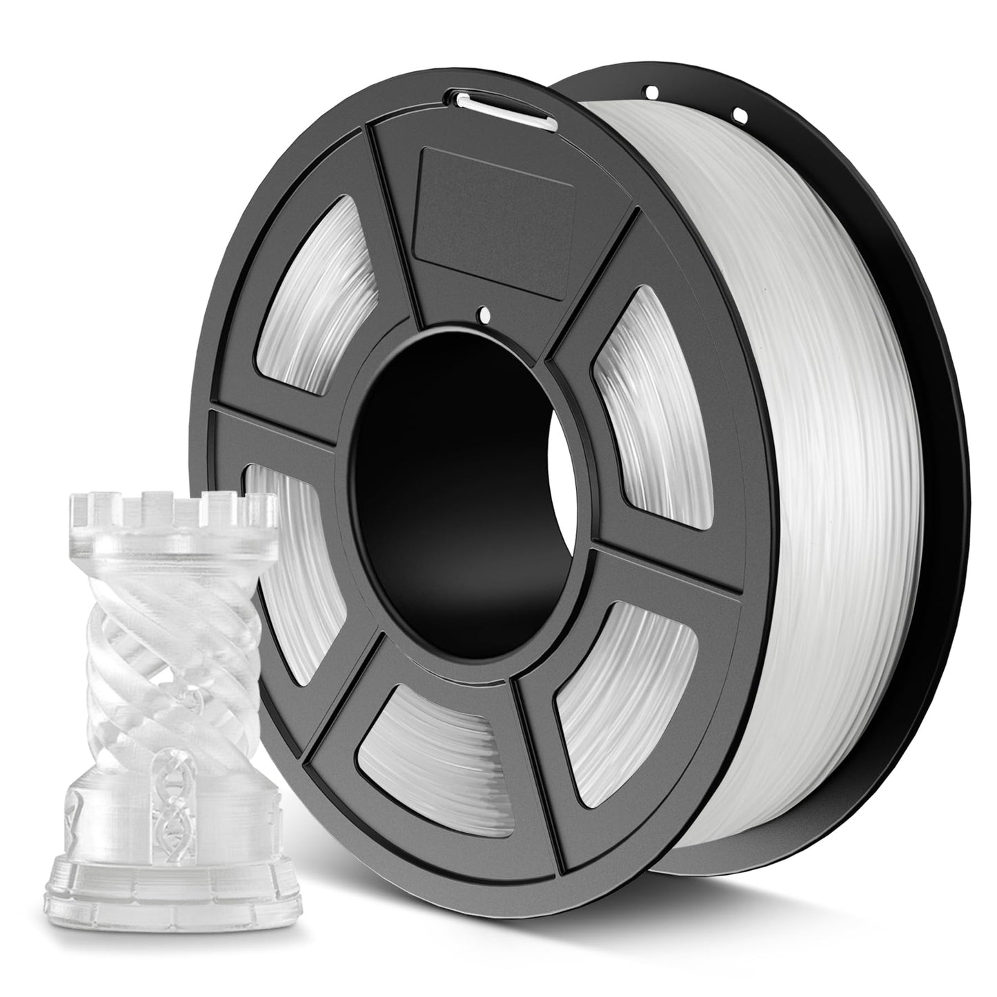 SUNLU Clear ABS Filament 1.75mm 3D Printer Filament, Highly Resistant Durable, Heat Resistance, Excellent Toughness, Compatible
