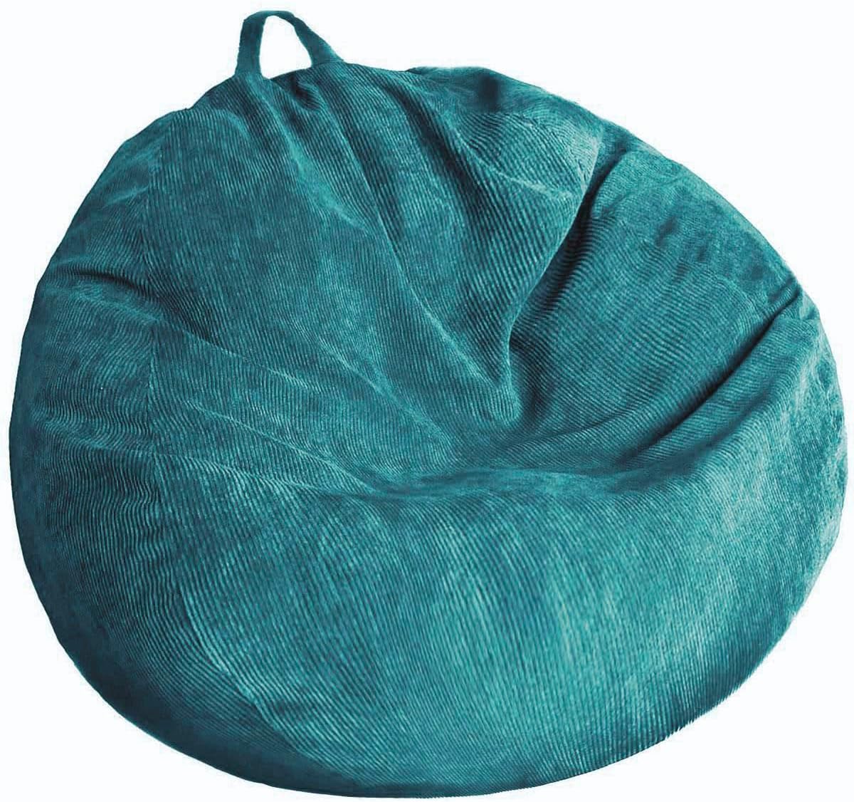 Kisoy Bean Bag Chair Cover (No Filler) Stuffed Animal Storage Bean Bag Cover Pets Dogs/Cats Lazy Beds. Washable Ultra Soft Corduroy Stuffed for Organizing Plush Toys or Textile, Sack Bean Bag