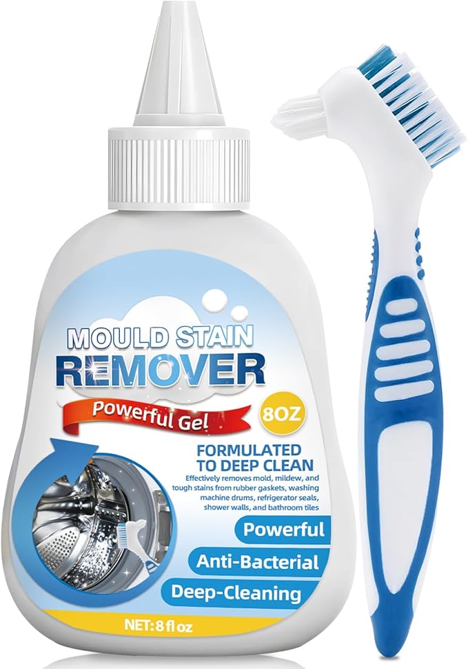 Stain Remover Gel,8 Fl Oz Washing Machine Cleaner for Grout Caulk, Bathroom, Shower, Bathtub, Refrigerator Cleaning Solution, Front Load Washer Gasket, Grout Cleaner