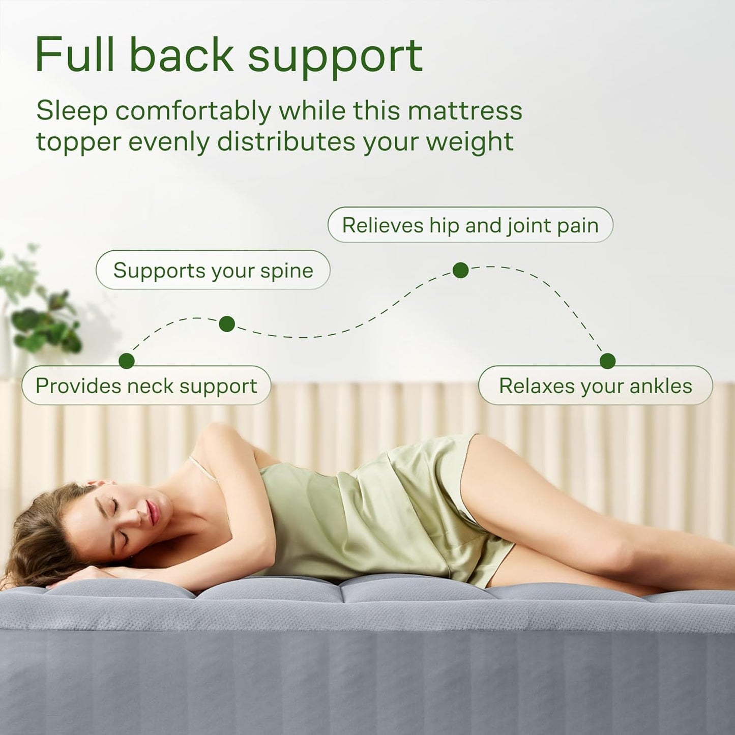 Ultra Soft Full XL Size Mattress Topper - Viscose Made from Bamboo Pillow Top Mattress Pad for Back Pain Relief - Naturally Cooling for Hot Sleepers, Grey