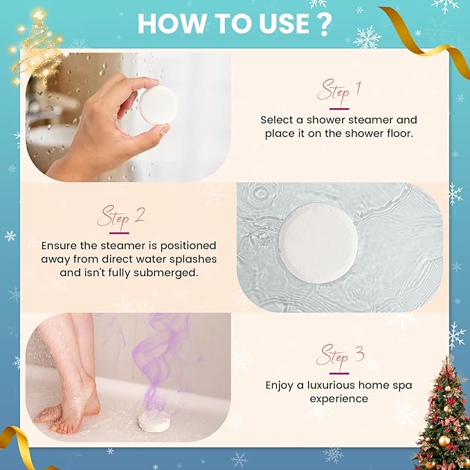 Shower Steamers Birthday Gifts for Men - 8 Pack Shower Bombs Self Care Home Spa Relaxation Gifts, Mens Christmas Stocking Stuffers for Adults, Teens, Boyfriend, Husband