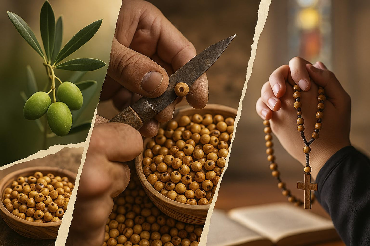 ZULUF 10mm Round Olive Wood Holy Land Brown Beads for Bracelets (60pcs) 10mm Beads for Jewelry Making Rosary Craft Supplies from Bethlehem Israel Palestine with Certificate BEAD009