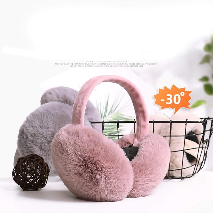 LCXSHYE Winter Ear muffs Faux Fur Warm Earmuffs Cute Foldable Outdoor Ear Warmers For Women Girls
