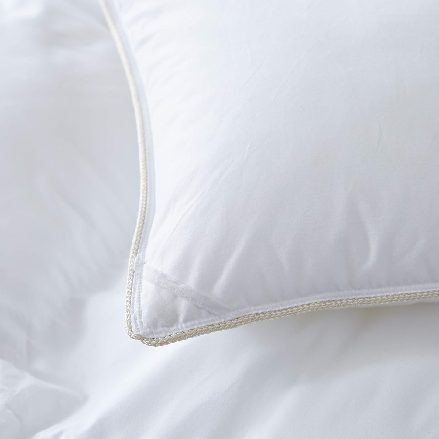 Egyptian Cotton Luxurious All-Season California King Size Goose Down Comforter Duvet Insert, Premium White Solid Plain Design, 1200 Thread Count 100% Egyptian Cotton, 750+ Fill Power,90oz Fill Weight
