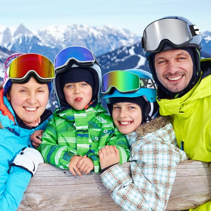 EXP VISION Ski/Snowboard Goggles Parent-child Snow Goggles Over Glasses for Men, Women Youth Kids