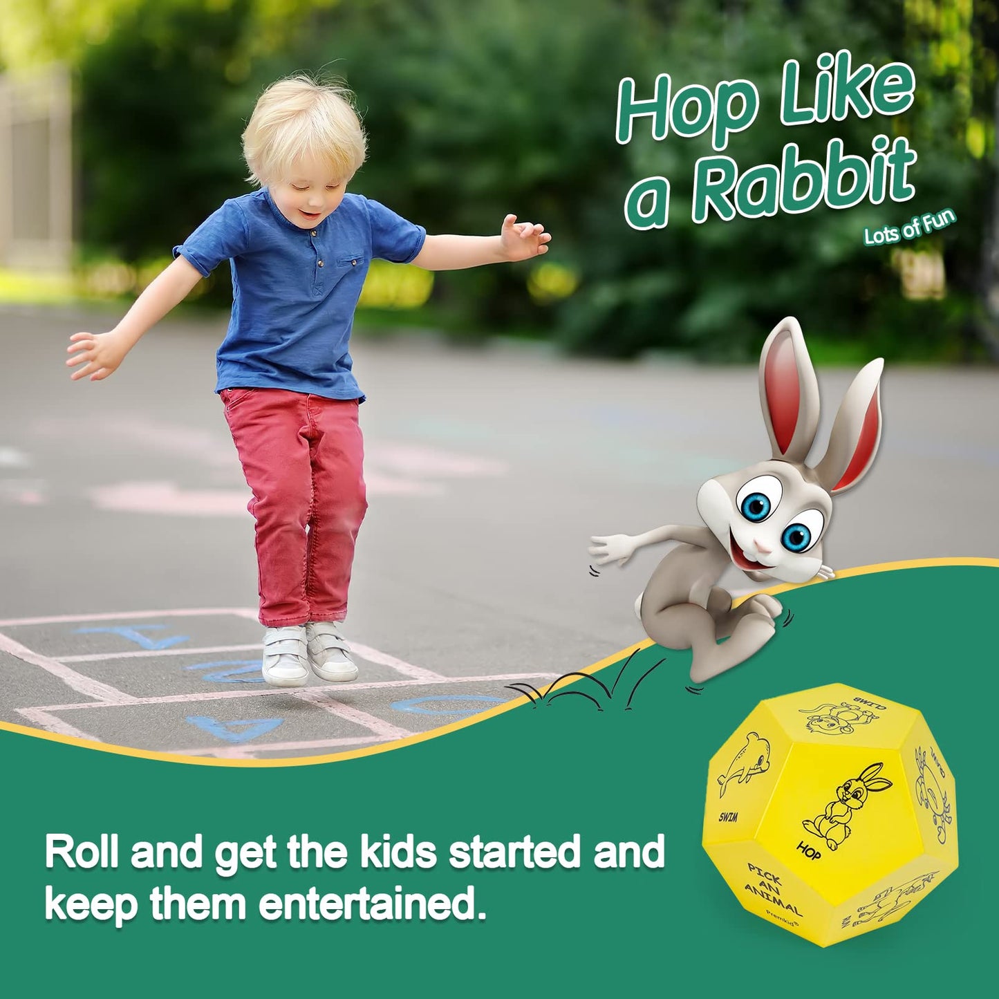 Premkid Exercise Dice for Kids,12-Sided Giant Foam Yoga Dice Games for Indoor and Outdoor Use, Kids Exercise Equipment for Classroom and Physical Education Learning and Preschool Games