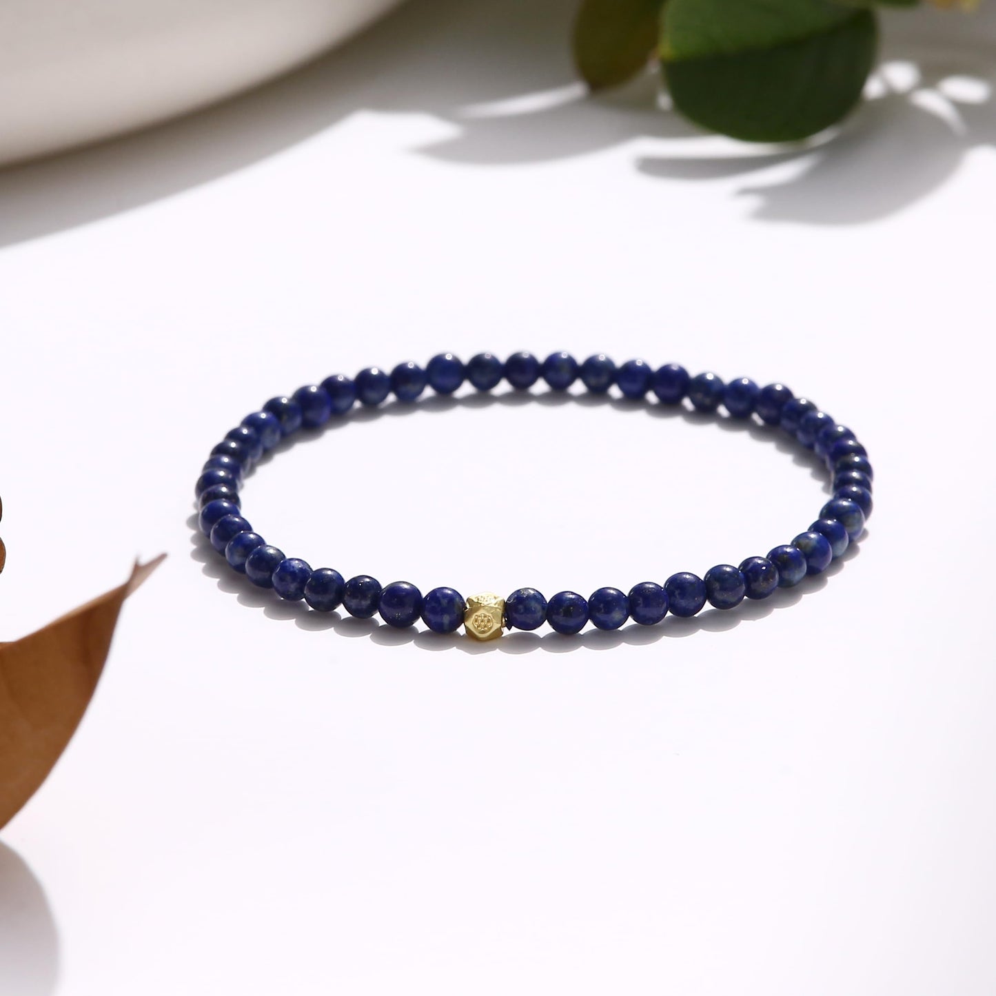 Lapis Lazuli Handmade Bracelet, Friendship Chakra Crystal Gemstone Bracelets, Beaded Protection Bracelet for Men Women Wealth Prosperity Feng Shui Good Luck Blue Stone Jewelry Bracelet (4mm Lapis Lazuli)