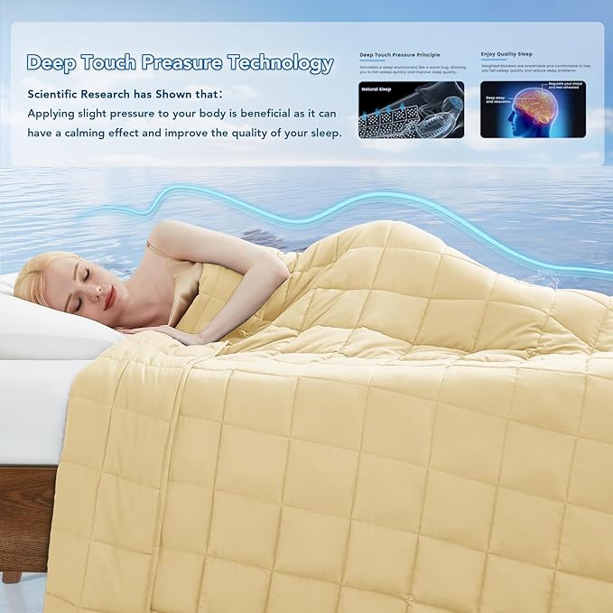 Topcee Weighted Blanket (3 lbs, 36" x 48") Cooling Throw Heavy Blanket for Sleeping Apply to 20-40 lbs, Soft Thick Breathable Blanket with Glass Bead, Easy Care