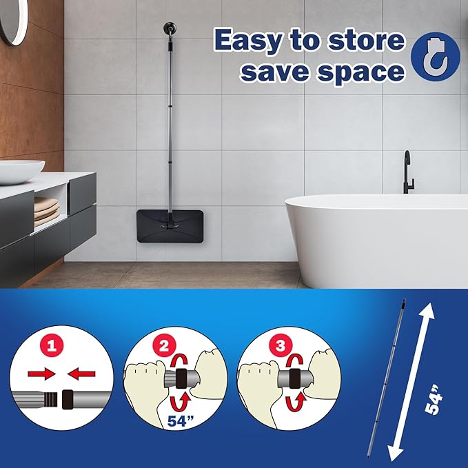 Large Surface Flat Mop, 15x8 Inches, 3Pack Microfiber Wet Mop Refills, Reusable & Washable, Compatible with Hardwood Floor & More, Includes 1 Cleaning Scraper