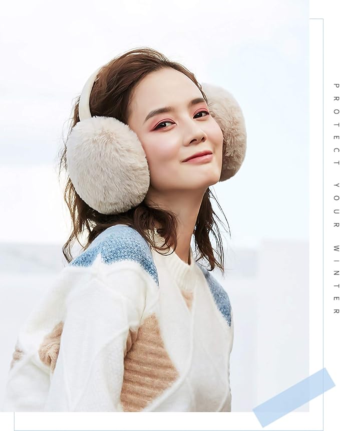 LCXSHYE Winter Ear muffs Faux Fur Warm Earmuffs Cute Foldable Outdoor Ear Warmers For Women Girls
