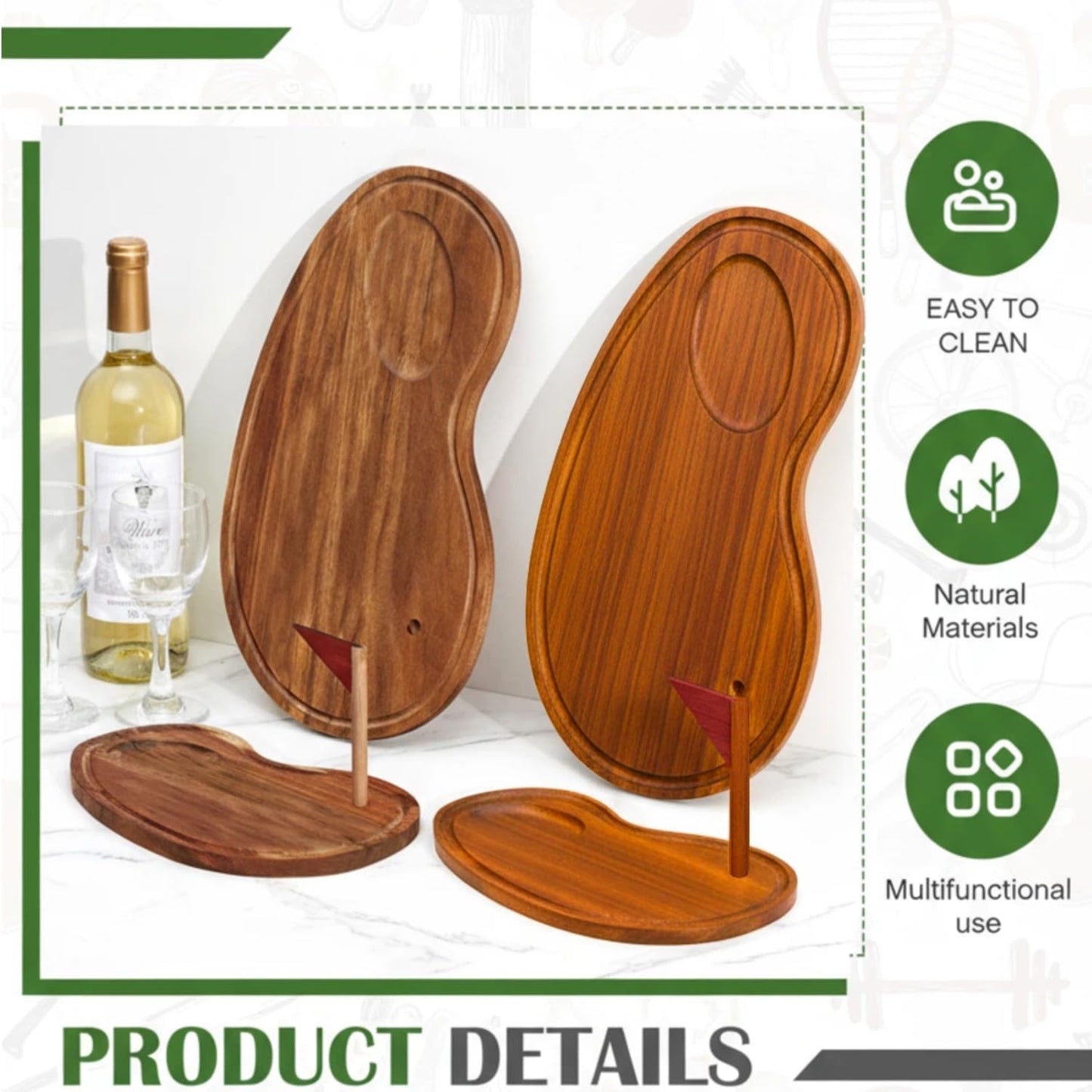 Golf Cheese Board Gift Set Party Favor Prizes Charcuterie Wood Board with Knives and Box for Dad Grandpa Party Tournament Game(Carbonized Bamboo Wood, Golf)