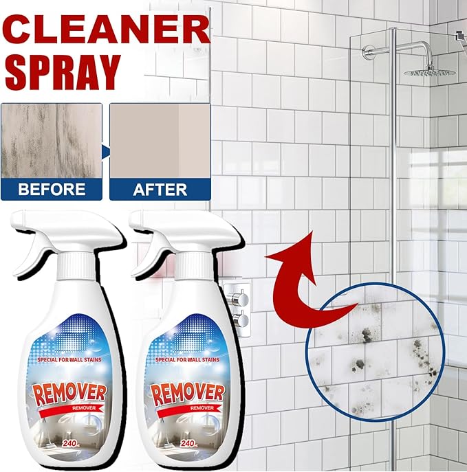 Fiell Wall Remover Spray,8.12 fl oz Highly Effective Removal Spray,Multi-Surface Cleaning Solution,Dirt, Dust And Stain Remover,for Wood,Tile,Fabric,Bathrooms,Kitchens,Long-Term Protection