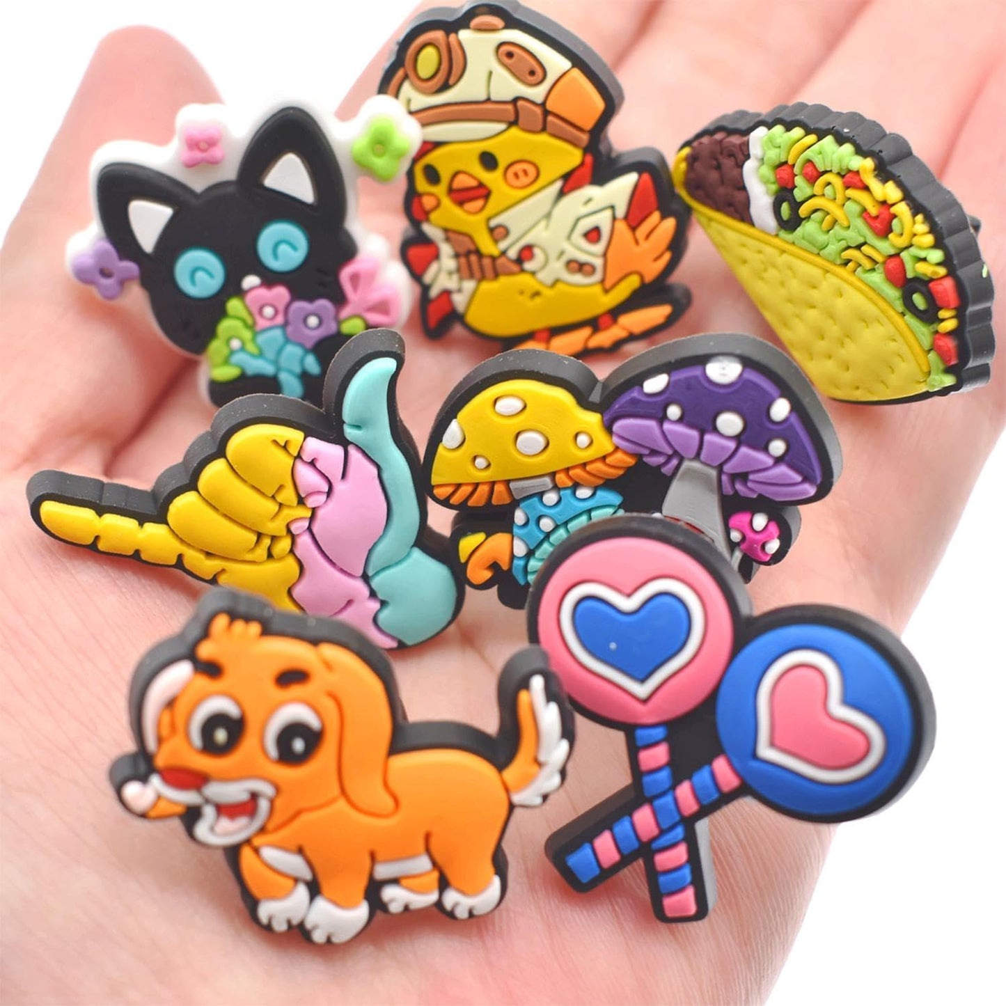 Wholesale 500Pcs Random Pencil Topper Decoration,Mixed Tons of Different Themes,Lot Cute Pencil Charms Bulk for School Reward/Small Business