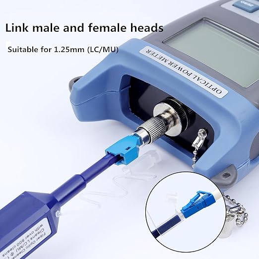 Zenithra Fiber Optic Cleaner,Fiber Optic Cleaning Pen 1.25mm Ferrules LC/MU FTTH Connector Cleaning Tools with 800+ Times