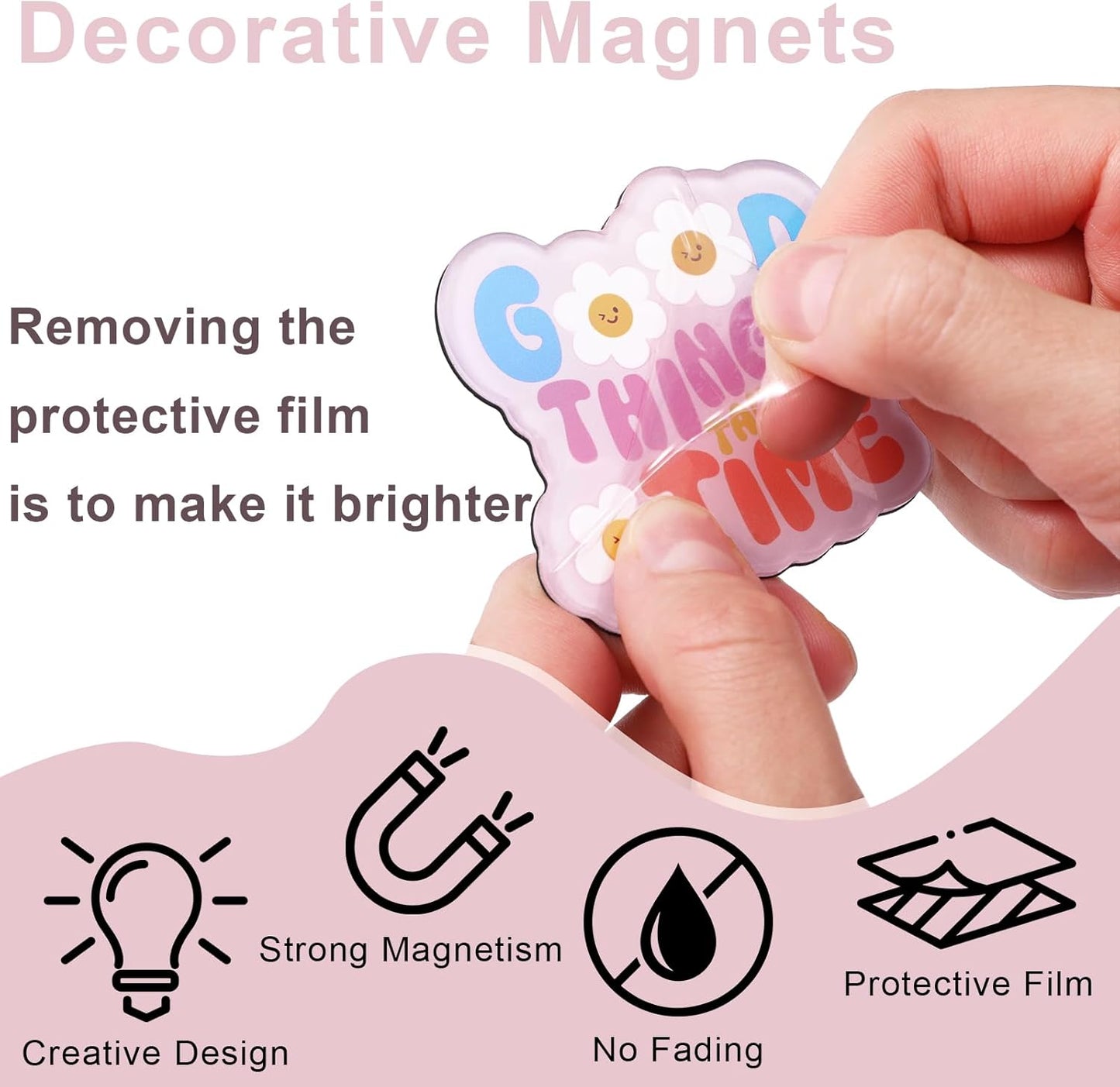 Weewooday 10 Pcs Inspirational Magnets for Refrigerator Fridge Cute Motivational Magnets Positive Quote Decoration Funny Acrylic Christmas White Elephant Gifts for Kitchen Cabinet Classroom Whiteboard
