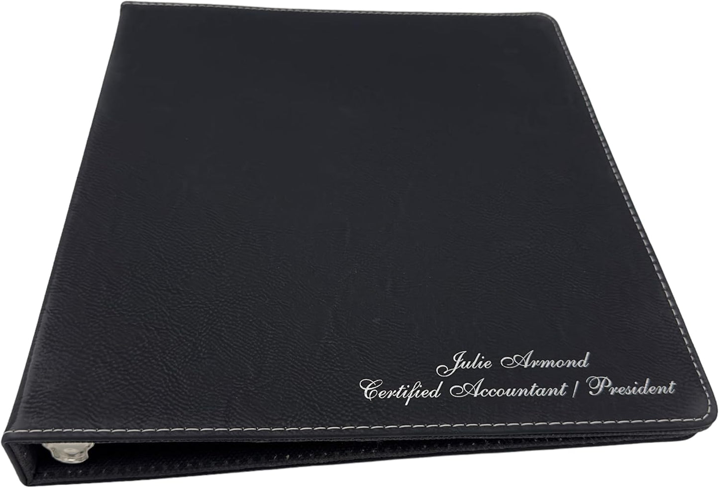 Custom Binder Personalized with Business or Name (Black with Silver)
