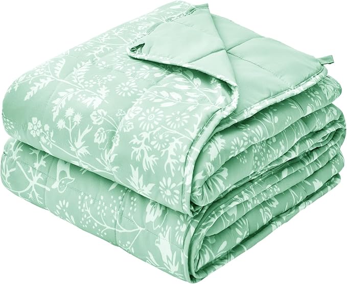 yescool King Size Weighted Blanket for Adults (20 lbs, 80” x 87”, Cerulean) Cooling Heavy Blanket for Sleeping Perfect for 190-210 lbs, Breathable Blanket for Adults & Couple All Season