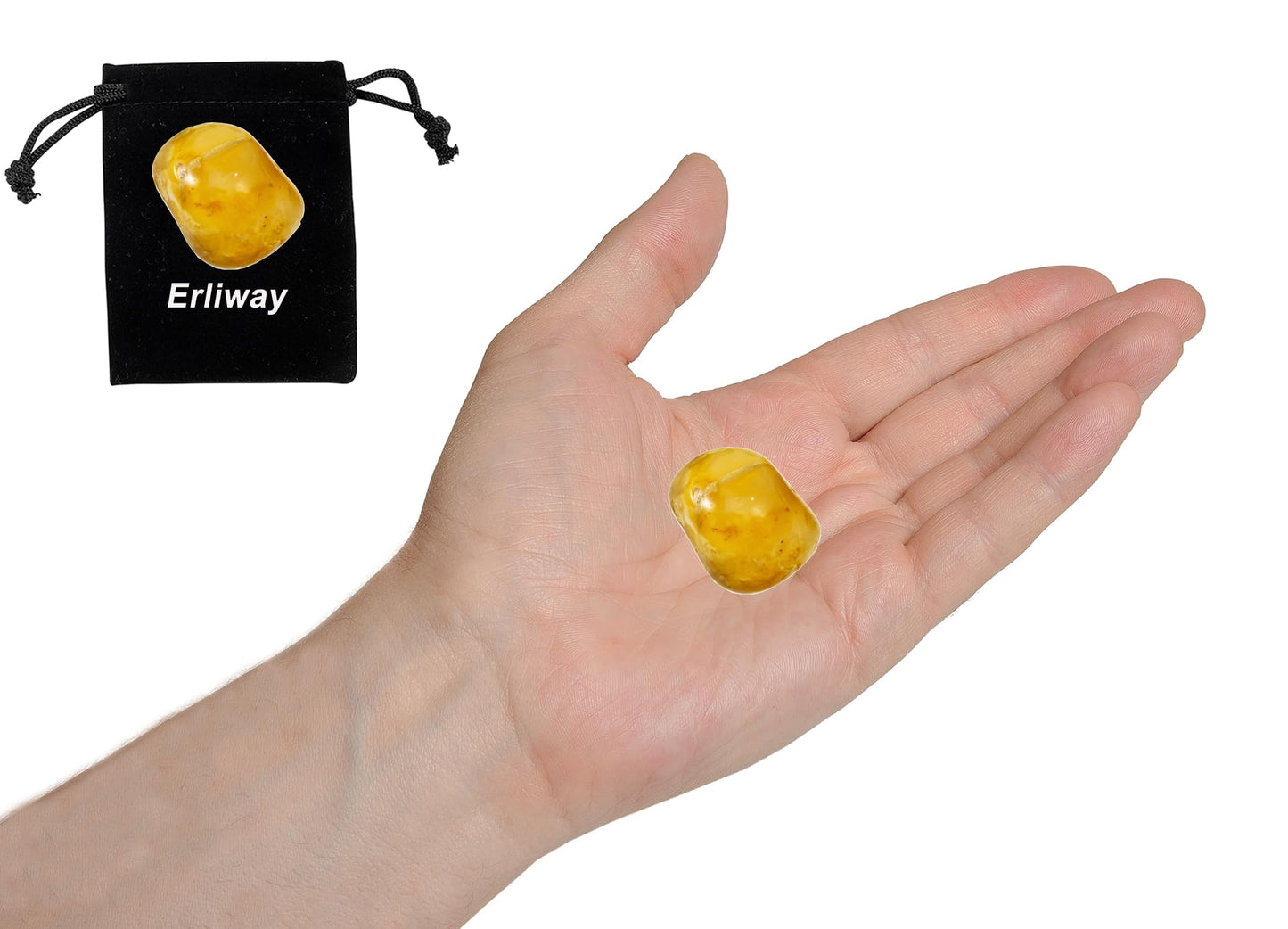 Erliway Topaz Healing Crystal Stones, 1.25-2.0" Large Reiki Healing Gemstones Natural Tumbled Polished Stones for Energy Witchcraft Therapy Meditation