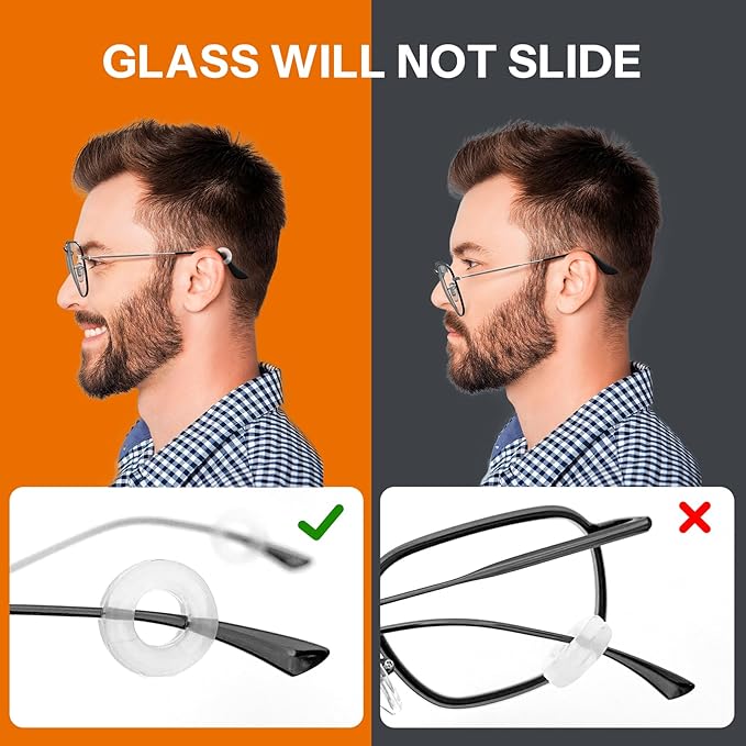 Glasses Cleaner,8 in 1 Glasses Cleaning Kit with 24H Anti Fog Eyeglass Cleaner Spray| Portable Glasses Cleaner Tool|Eye Glass Clean Cloths, Glasses Anti Slip with Soft Eyeglass Nose Pads & Ear Grip