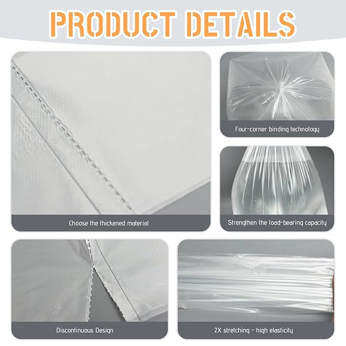 6 Rolls Trash Bags, Disposable Small Garbage Bags Leak-Resistant Plastic Trash Lining for Office, Waste Basket Liner