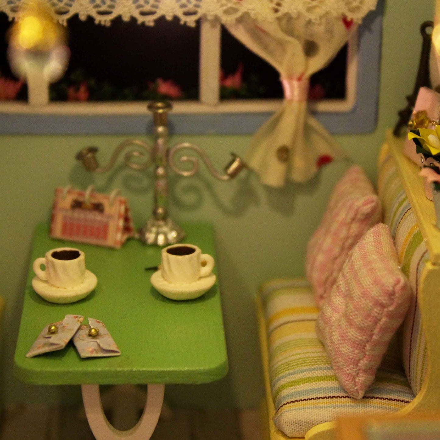 CUTEROOM DIY Miniature Wooden Caravan Dollhouse Kit with Furniture - Creative Mini Doll House Craft for Adults, Teens - Perfect Christmas Birthday Gift