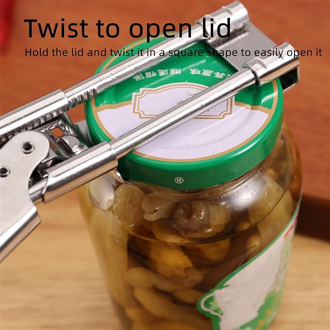Wavhang Jar Opener, Jar Opener for Weak Hands, Multifunctional Adjustable Can Opener, Adjustable Stainless Steel JarOpener, For Seniors, Kids, Weak Hands (2S)