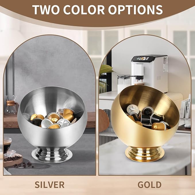 Coffee Pod Holder-Coffee Pod Storage-K Cup Holder-Espresso Pod Holder-Coffee Pod Organizer（GOLD