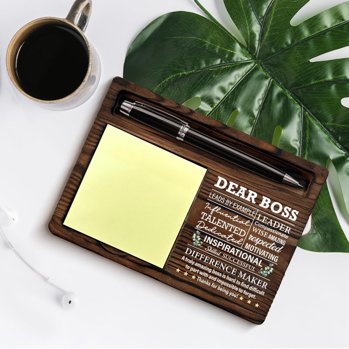 Boss Gifts for Men Women, Gifts for Bosses Boss's Day Retirement Farewell Birthday, Best Boss Sticky Note Holder Office Decor Bosses Day Gift Ideas