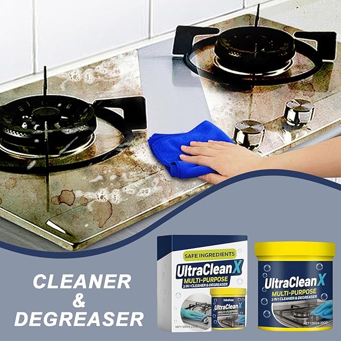 Powder Cleanser - Toilet Cleaning Powder, Powered Cooker Degreaser, Multi- Stain Remover, Fast Acting Foam Formula, Premium Household Cleaner, Bathroom Kitchen Use for Sink Bowl Floor