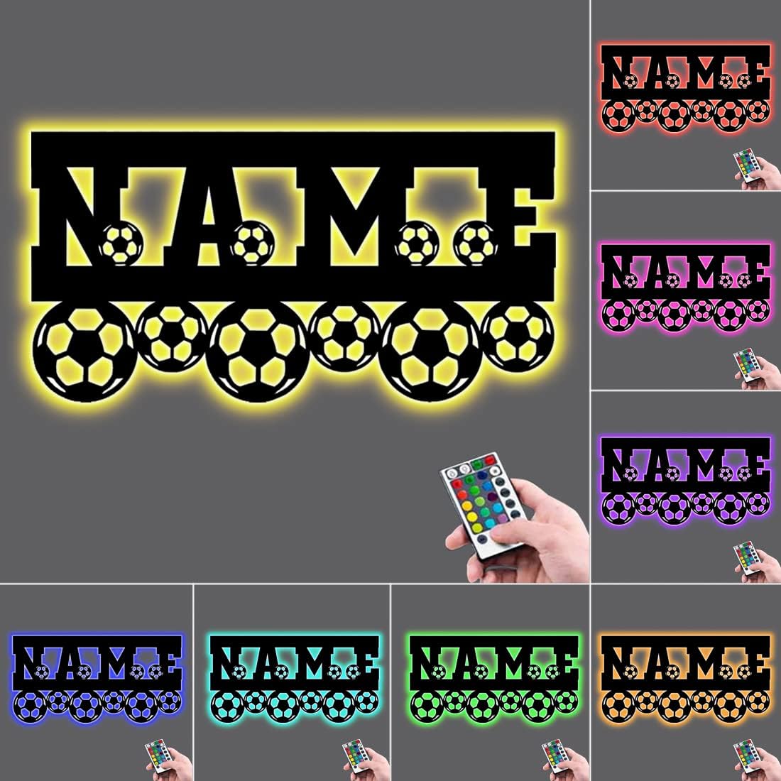 Personalized Name 7 Colors Baseball lamp Custom Baseball Wall Art Night Light LED Name Sign Gift for Men Baseball Lover