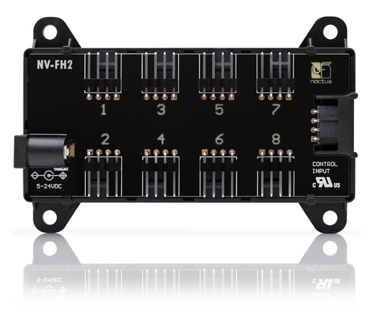 Noctua Nv-Fh2, 8 Channel Fan Hub For 5V, 12V, And 24V Fans, Up To 60W Total With Optional 5.5Mm Barrel Connector Power Supply (B