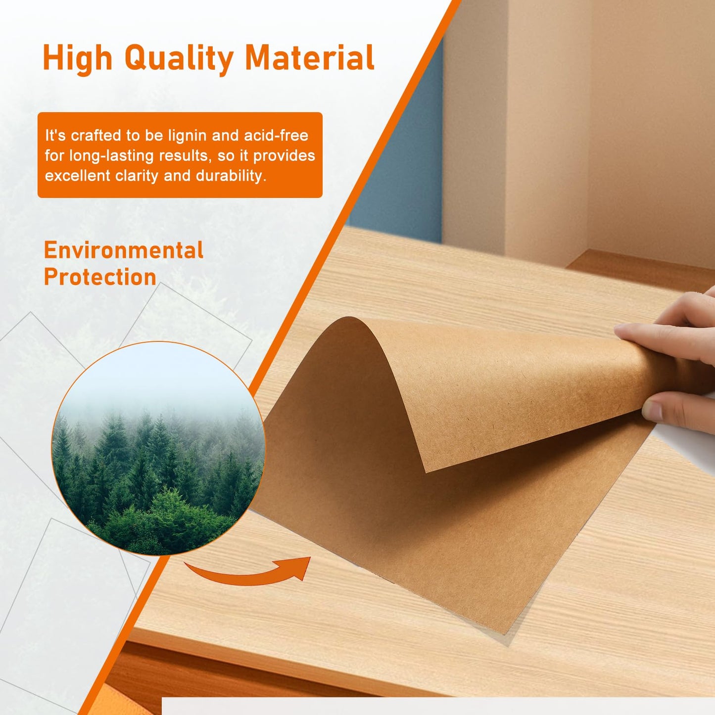 Guakicae 150 Sheets Brown Cardstock 5 x 7 Kraft Paper, 300gsm/110lb Heavyweight Flat Card Stock Recipe Paper for Cards Making, Wedding Invitations, Greeting Cards, Birthday, Mailing