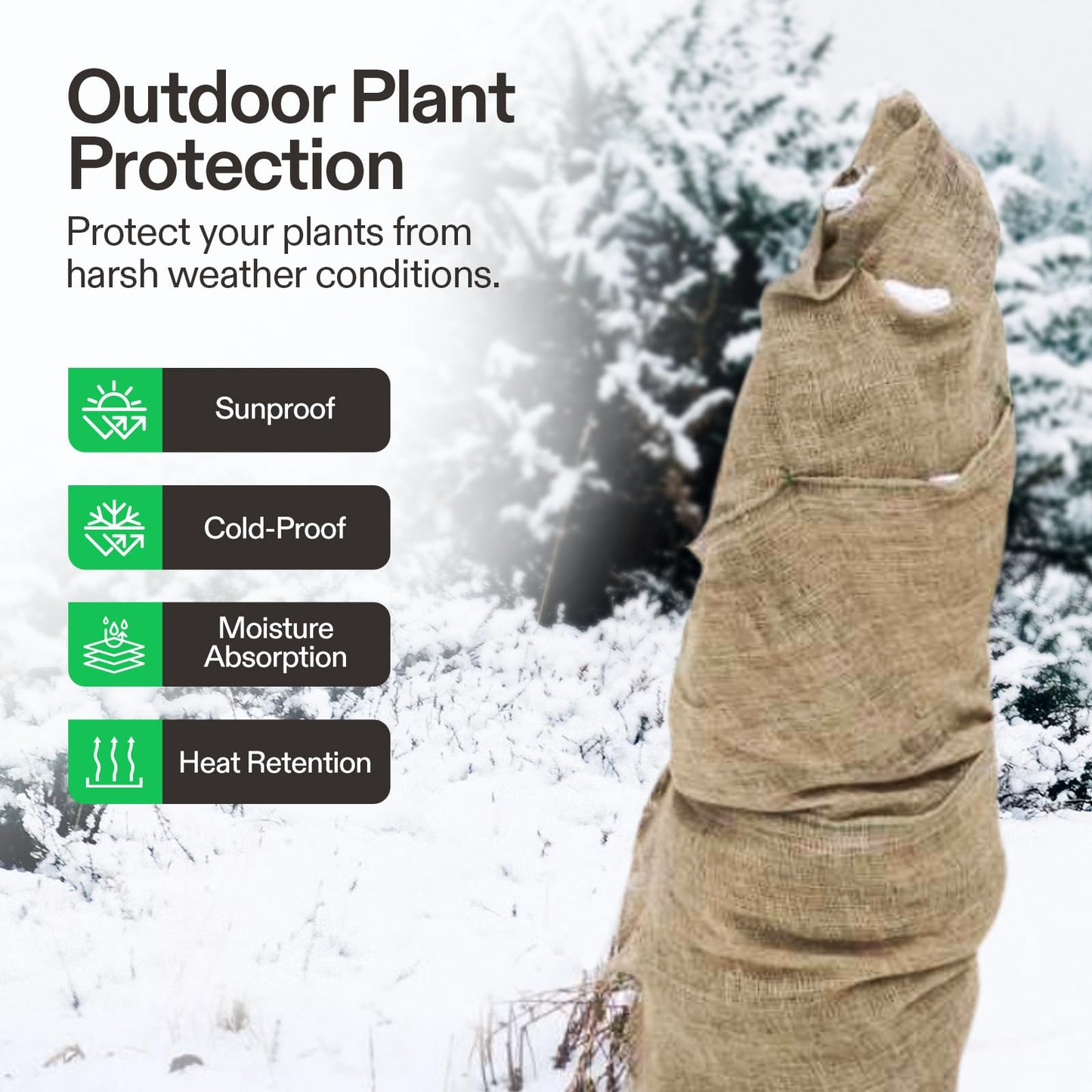 VIVOSUN 40 in x 30 ft Burlap Fabric, High Density Natural Jute Fiber, Multipurpose Burlap for Gardening, Outdoor Plant Care, Weed Barrier, DIY Crafts, and Decoration