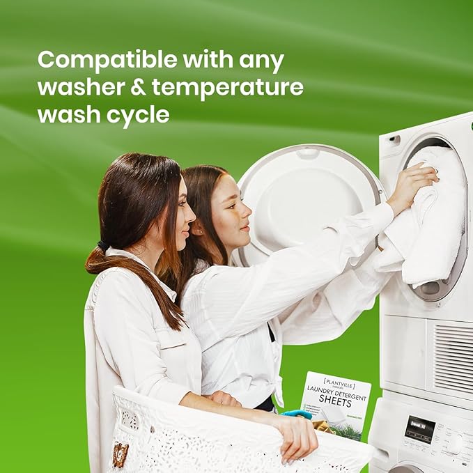 Natural Laundry Detergent Sheets - Eco-friendly Plant Based Liquidless Laundry Strips - Perfect For Home, Dorms, Travel & Camping