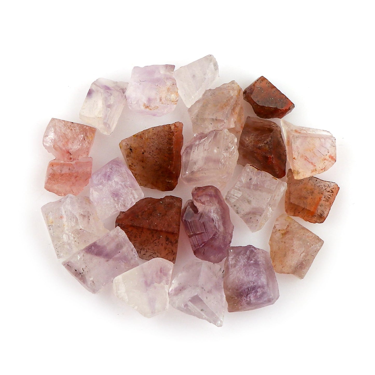 CRYSTALIS 100cts Natural Super-7 Amethyst with Cacoxenite Raw Crystals, Loose Gemstone Wholesale Bulk Rough Jewelry Making Supply, Wire Wrapping, DIY, Cabbing, Tumbling, Collectible Gemstones