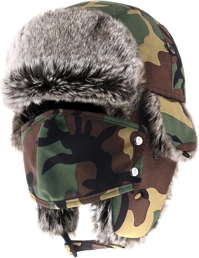 CHOK.LIDS Waterproof Winter Trappers Unisex Premium Strength Ushanka Ear Flap Chin Strap Cold Weather Outdoor