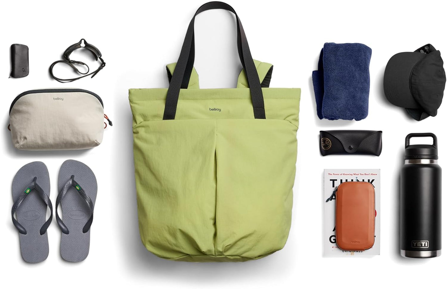 Bellroy Lite Totepack (18 liter lightweight tote bag and backpack, for beach, travel and every day) - Kiwi